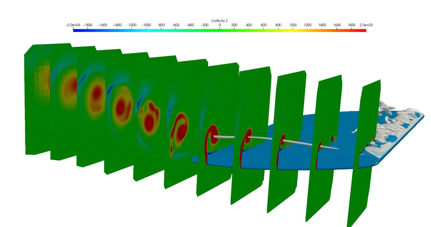 Flow visualization from the tip-leakage cavitation study