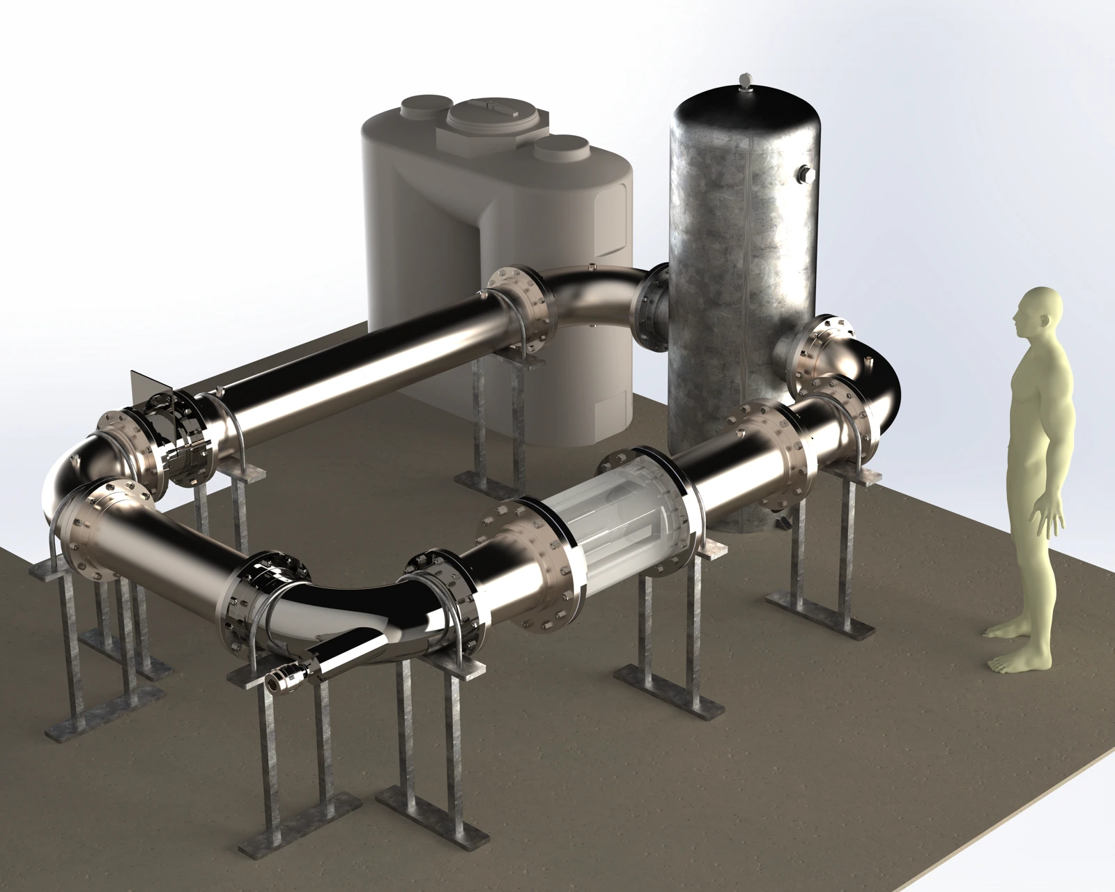 Rendering of the UNLV–Nikkiso turbomachinery test facility